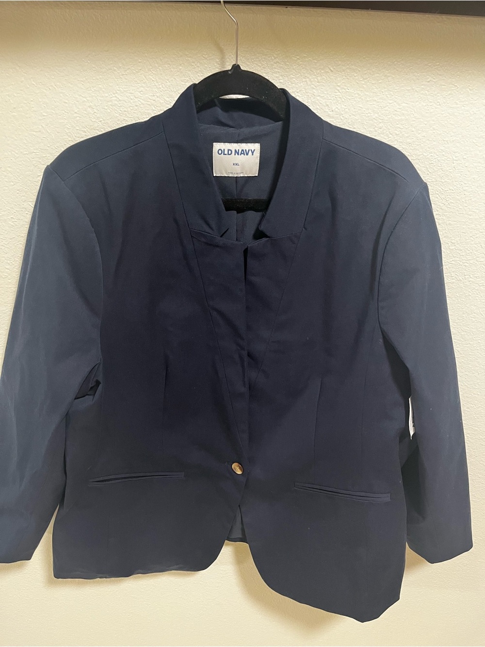 NWT Old Navy Women's Navy Notch Collar Single-Button Blazer